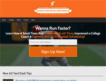 Tablet Screenshot of 60yarddash.net