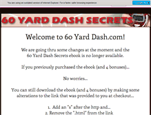 Tablet Screenshot of 60yarddash.com